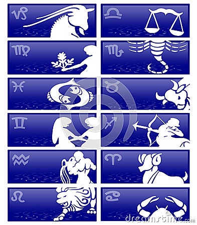 Zodiac cards Stock Photo