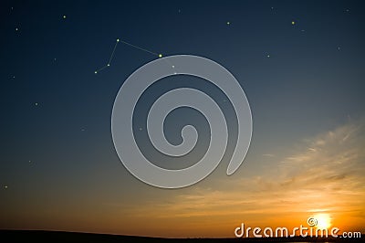 Zodiac constellation Stock Photo