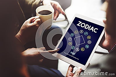 Zodiac Historic Prediction Astronomy Concept Stock Photo