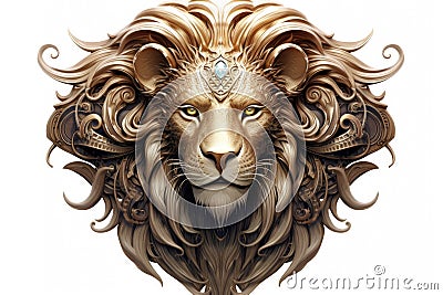 Zodiac Leo Symbol Leo the lion star sign The constellation of Leo is a sign of the leaders Stock Photo