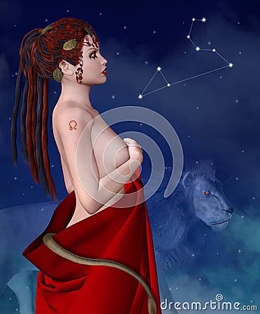 Zodiac series - Leo Stock Photo