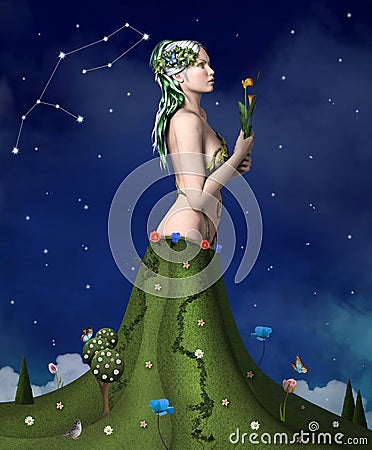 Zodiac series - Virgo Stock Photo