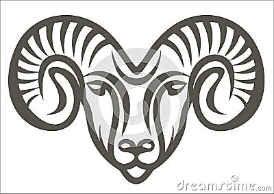 Zodiac sign Aries vector graphics, logo Vector Illustration