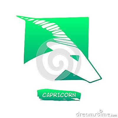 Zodiac sign Capricorn vector Vector Illustration