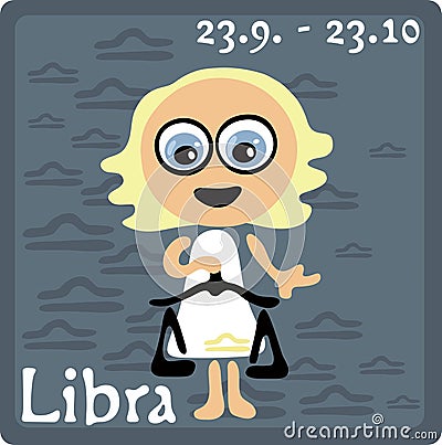 Zodiac Sign - Libra Vector Illustration