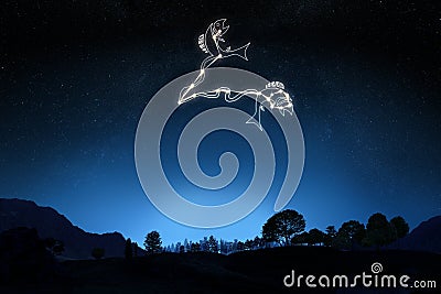 Zodiac Sign Pisces Stock Photo