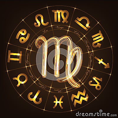 Zodiac sign Virgo Vector Illustration