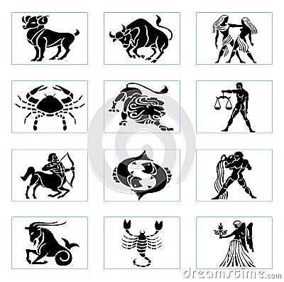 Zodiac Signs Stock Photo