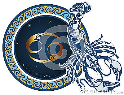 Zodiac signs - Cancer Vector Illustration