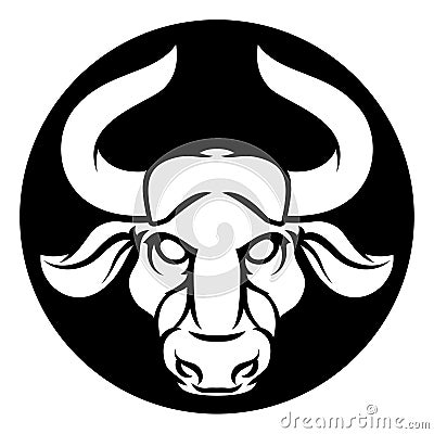 Taurus Bull Zodiac Astrology Sign Vector Illustration