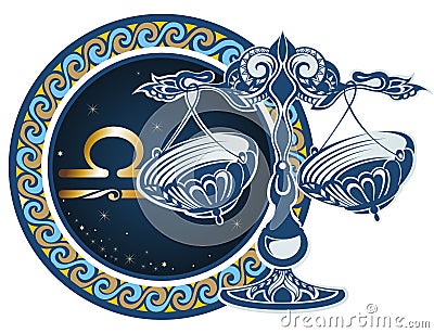 Zodiac signs - Libra Vector Illustration