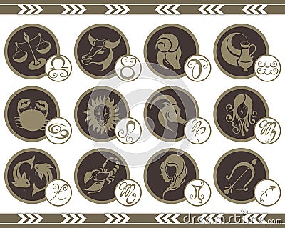 Zodiac Signs Vector Illustration