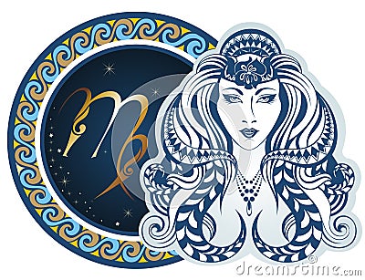 Zodiac signs - Virgo Vector Illustration