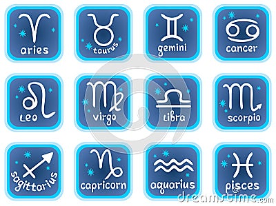 Zodiac star signs Vector Illustration