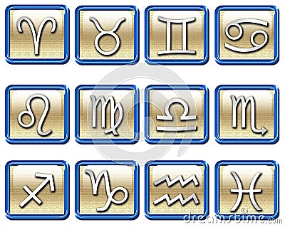 Zodiac symbols Stock Photo