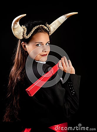 Zodiac taurus girl Stock Photo