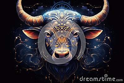 Zodiac Taurus Symbol astrological animal Taurus the bull star sign Stock Photo