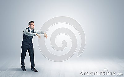 Zombi businessman walking in a copy space Stock Photo