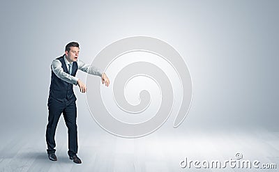 Zombi businessman walking in a copy space Stock Photo
