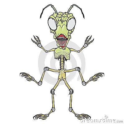 Zombie bugs cartoon3 Vector Illustration