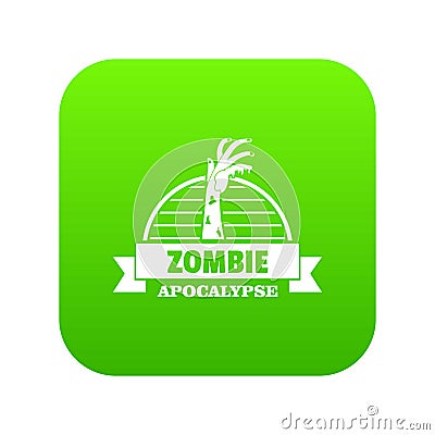 Zombie catching icon green vector Vector Illustration