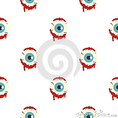 Zombie eyeball pattern seamless Vector Illustration