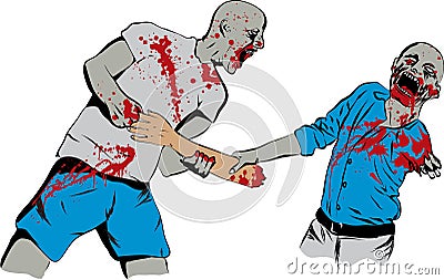 Zombie Food Fight Stock Photo