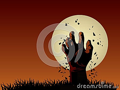 Zombie hand Vector Illustration