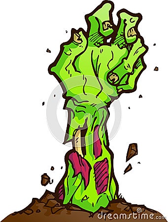 Zombie Hand Vector Illustration