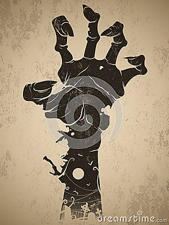 Zombie hand Vector Illustration