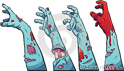 Zombie hands Vector Illustration