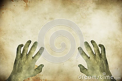 Zombie hands Stock Photo