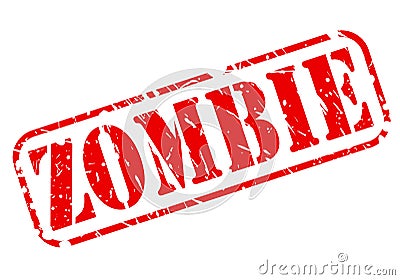 Zombie red stamp text Vector Illustration