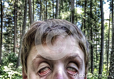 Zombie selfie Stock Photo