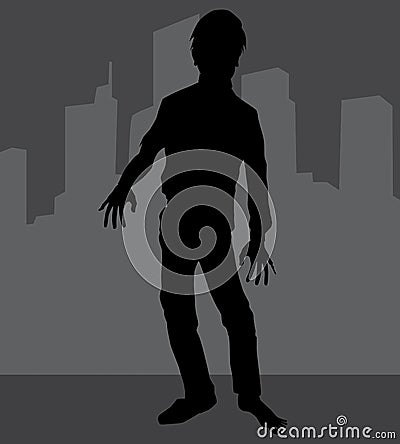 Wandering City Zombie Stock Photo