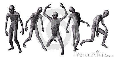 Zombies in 3D Stock Photo