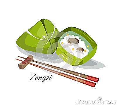 Zongzi food Vector Illustration