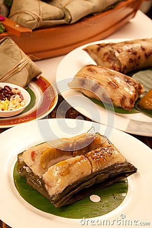 Zongzi (Rice Dumplings) Stock Photo