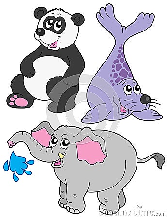 ZOO animals collection 3 Vector Illustration