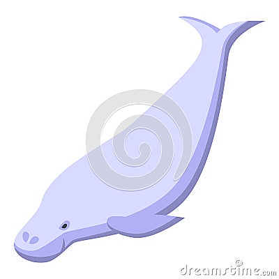 Zoo dugong icon isometric vector. Sea mammal Vector Illustration