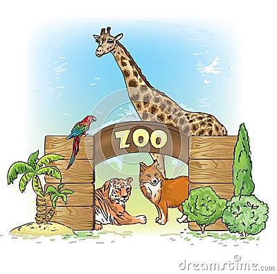 Zoo Vector Illustration