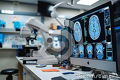 neuro health science lab background Stock Photo