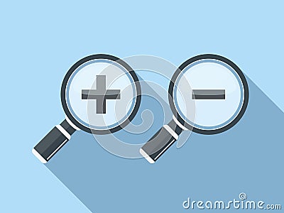 Zoom Icons Vector Illustration