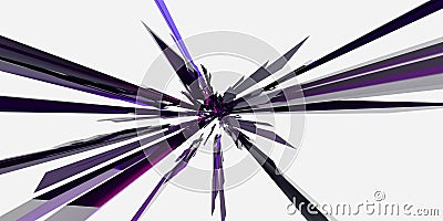 zoom stick abstract burst speed effect geometric abstract background Distributed dynamic concentric motion pattern 3D illustration Stock Photo