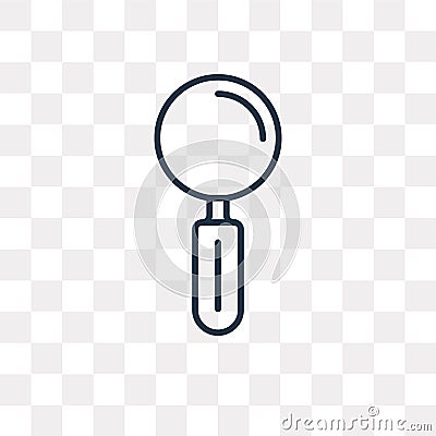 Zoom vector icon isolated on transparent background, linear Zoom Vector Illustration