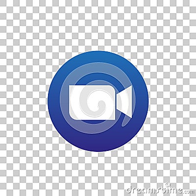 Zoom video conference app icon on a mobile device Vector Illustration