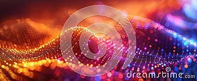 Zoomed-in texture of a quantum dot array, focusing on its application in medical imaging and diagnostics Stock Photo