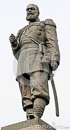 Zoomed to Monument to Alexander III Editorial Stock Photo