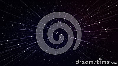 Zoomed vortex, space travel night sky background with stars - large Stock Photo