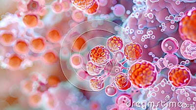 A zoomedin image of a single cellular adhesion molecule showing its distinct structure and arrangement of subunits Stock Photo